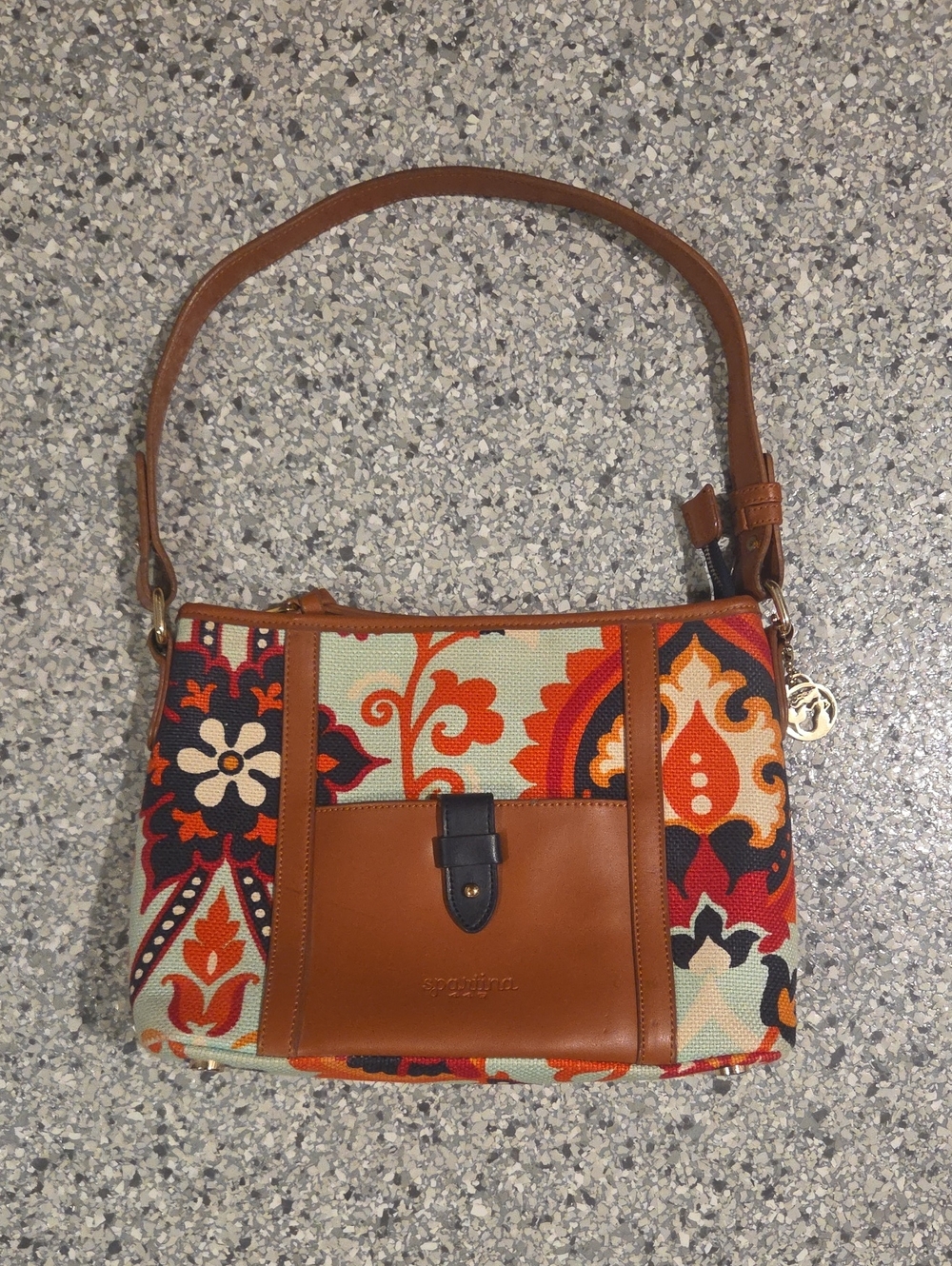 Spartina 449 Waving Girl Dockside Zip Shoulder Bag